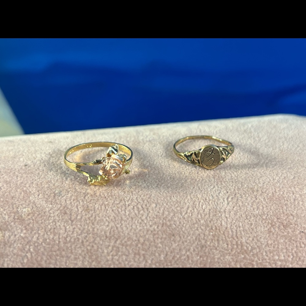 Two 10 kt rings